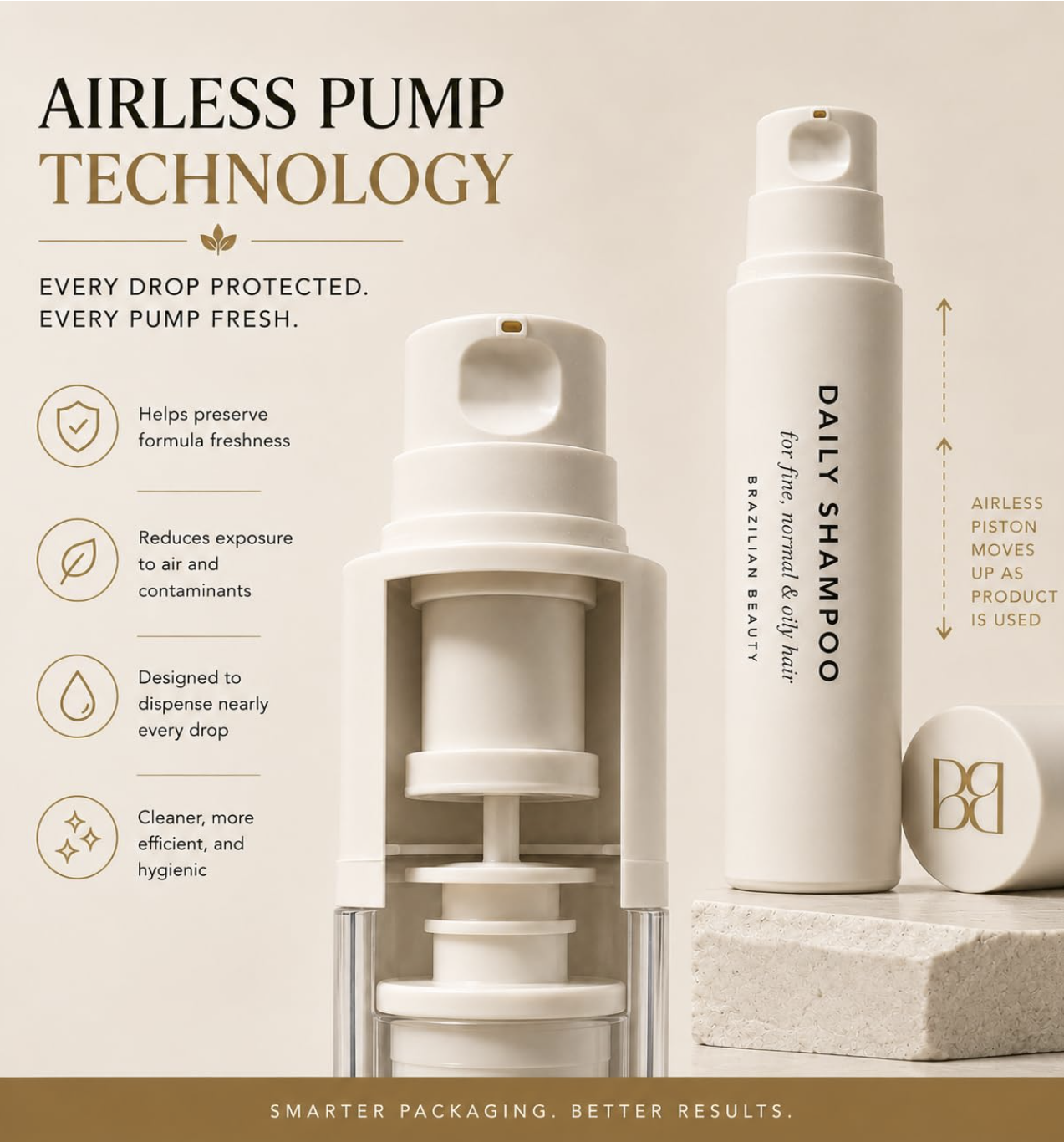 Brazilian Beauty airless pump bottle