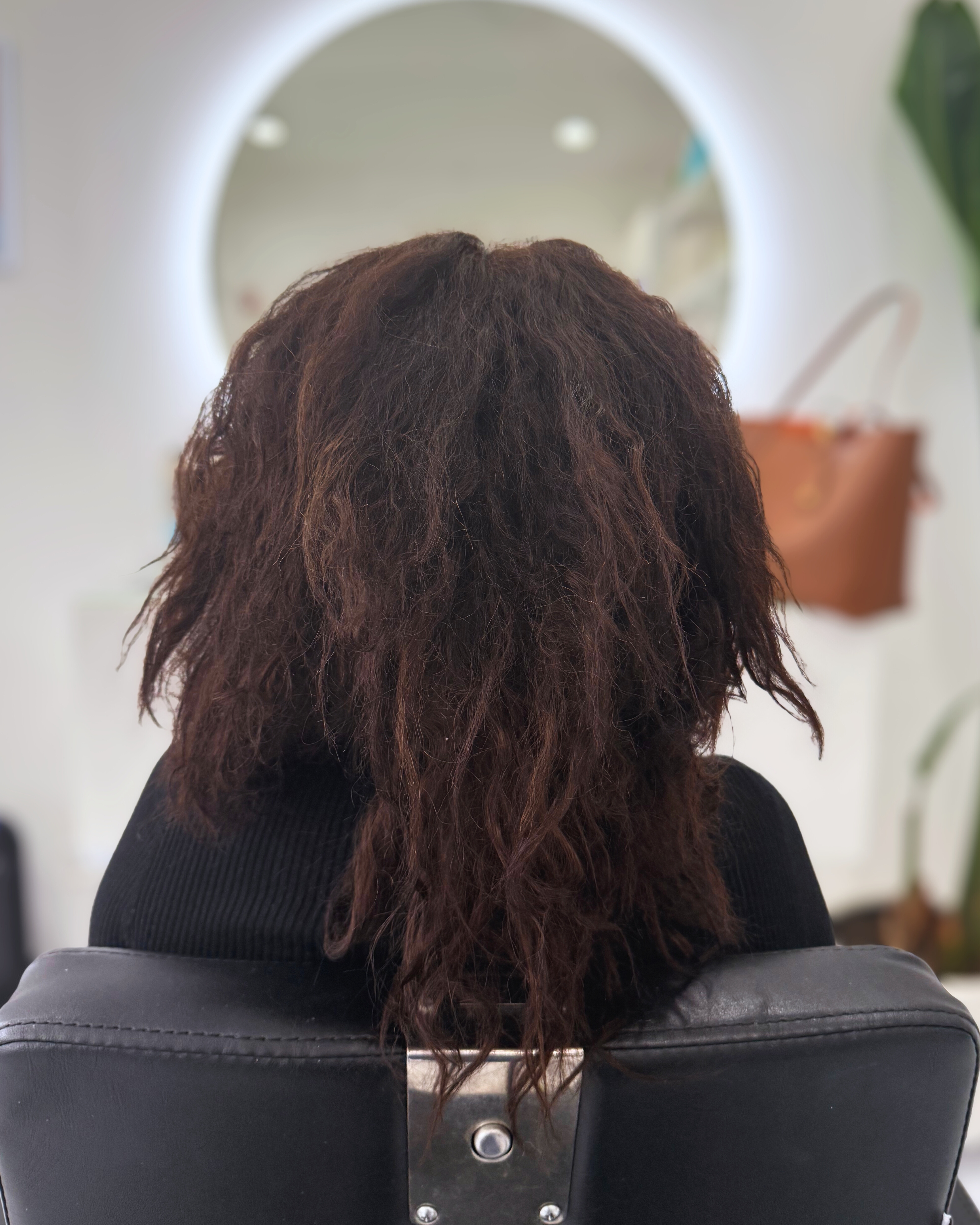 Client hair before service