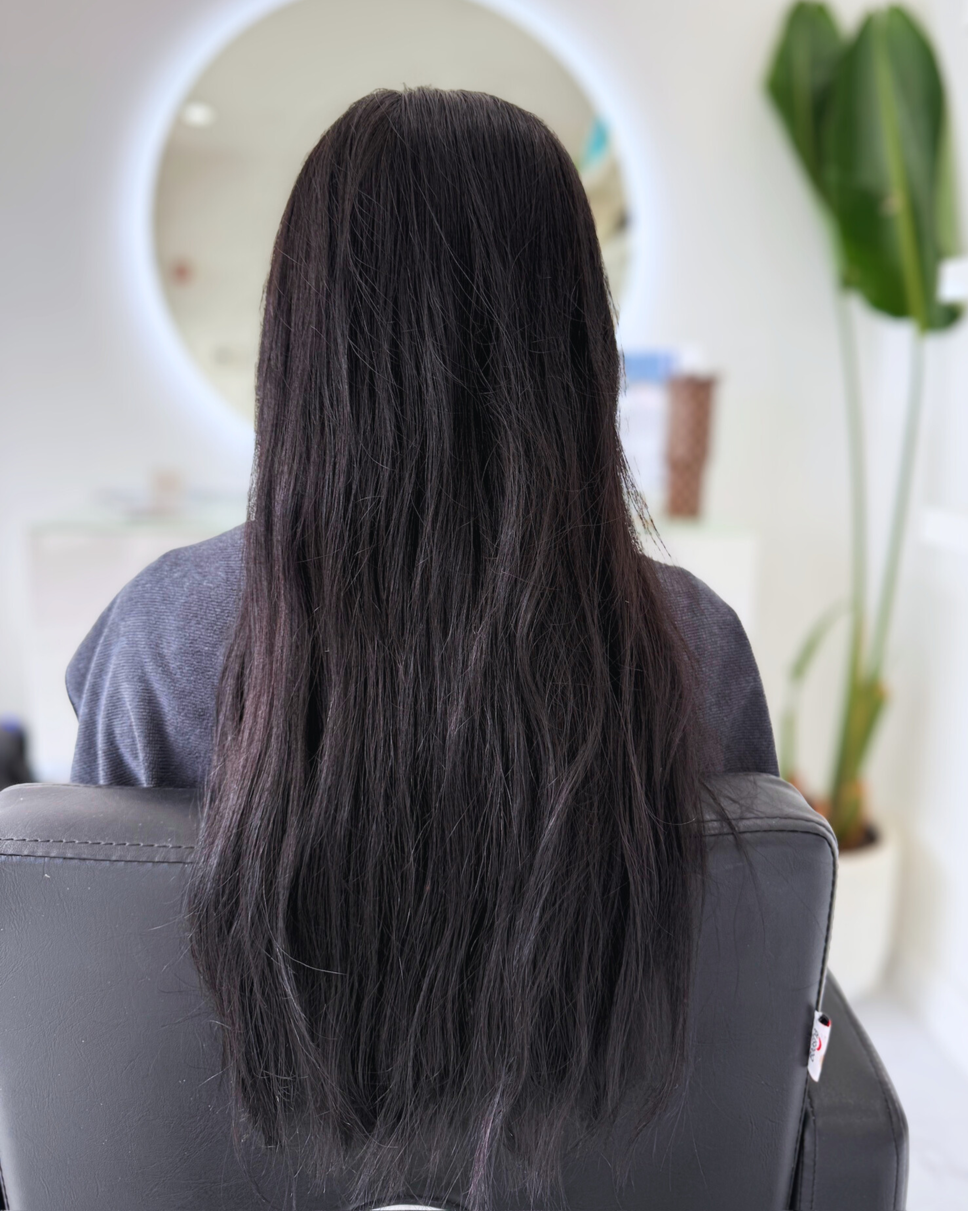 Client hair before service